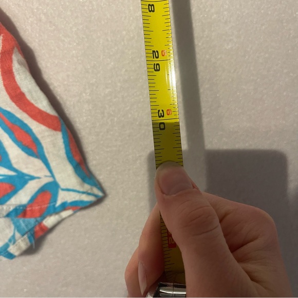 C&C California Linen Bright Multicolor Floral Croche Babydoll Tunic Medium - Picture 9 of 10